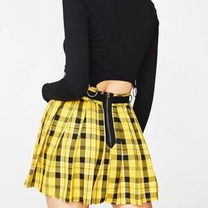 Yellow Plaid Women's Skirt